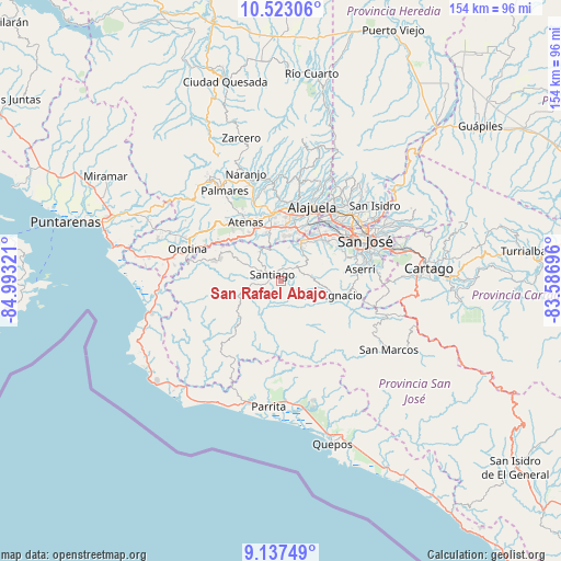 San Rafael Abajo on map