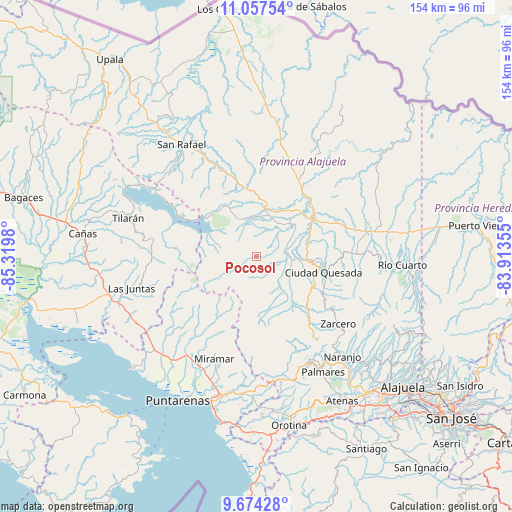 Pocosol on map