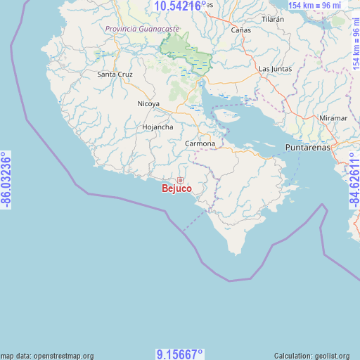 Bejuco on map