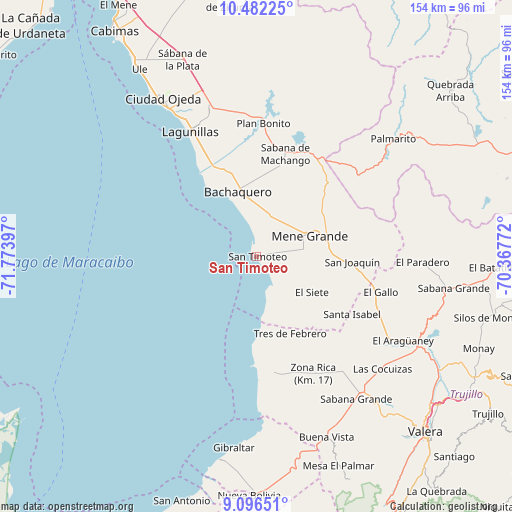 San Timoteo on map