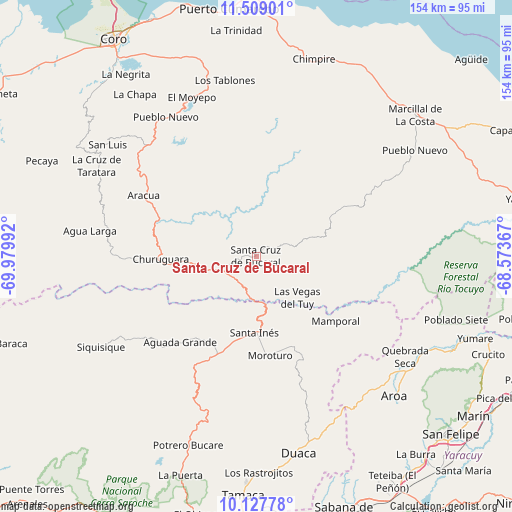 Santa Cruz de Bucaral on map