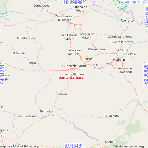 Santa Bárbara on map