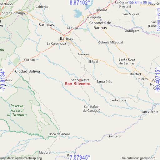 San Silvestre on map
