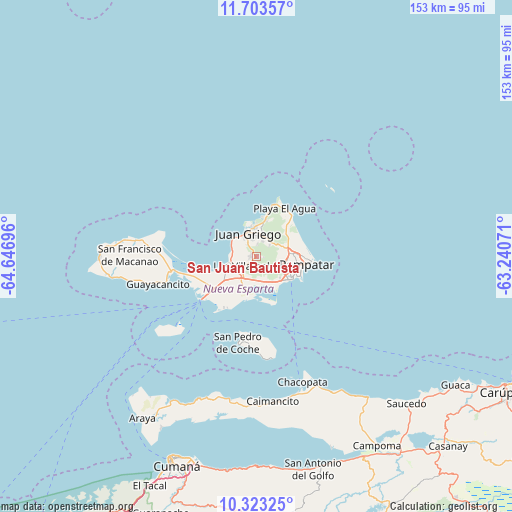 San Juan Bautista on map