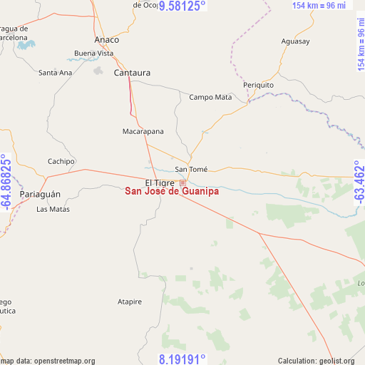 San José de Guanipa on map