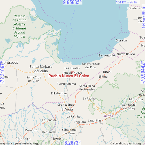 Pueblo Nuevo El Chivo on map