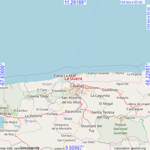 La Guaira on map