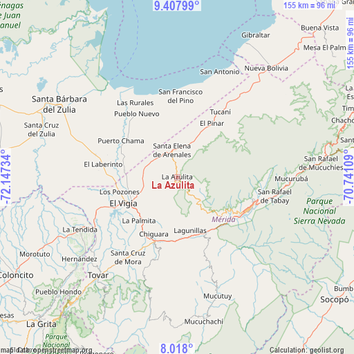 La Azulita on map