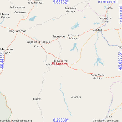 El Socorro on map