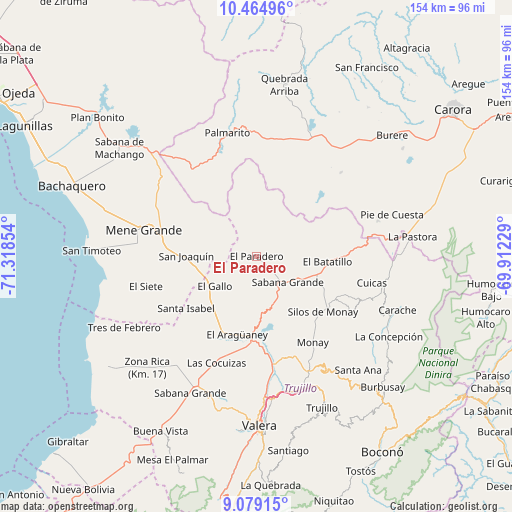 El Paradero on map