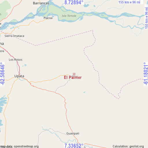 El Palmer on map
