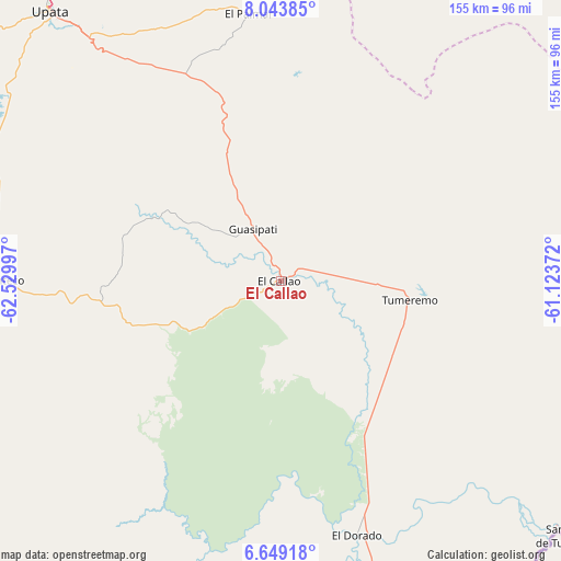El Callao on map