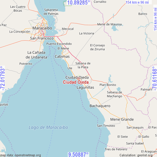 Ciudad Ojeda on map