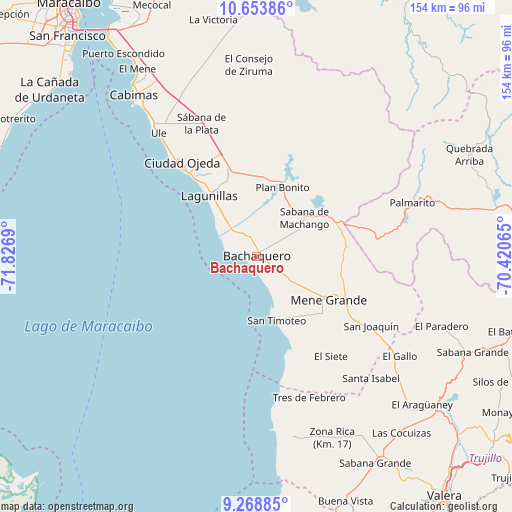Bachaquero on map