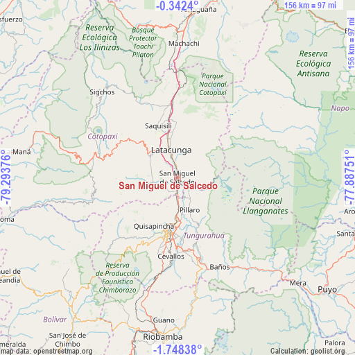 San Miguel de Salcedo on map