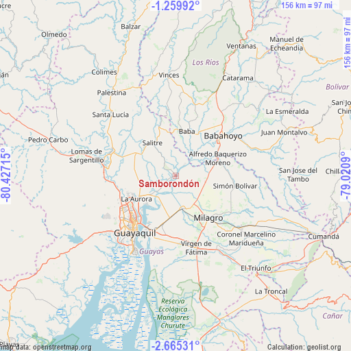 Samborondón on map