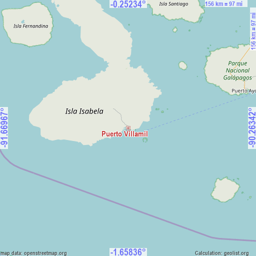 Puerto Villamil on map