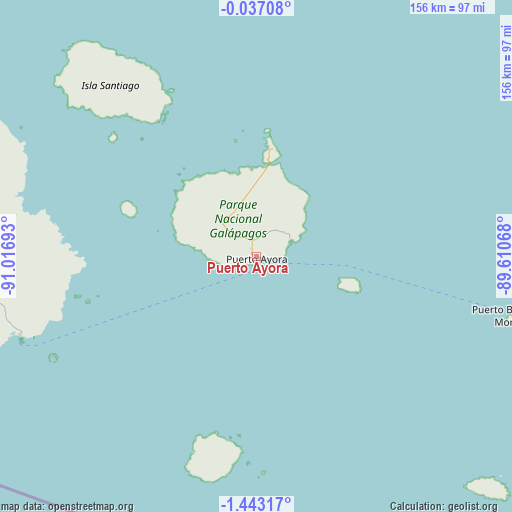 Puerto Ayora on map