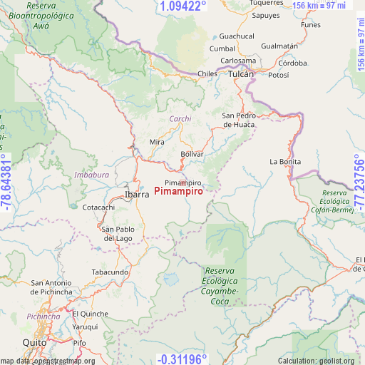 Pimampiro on map