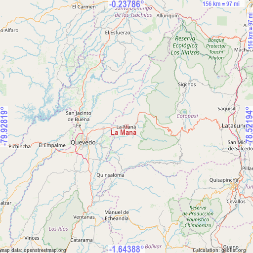 La Maná on map