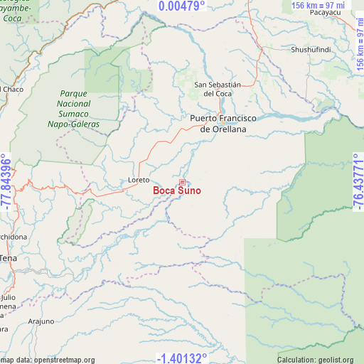 Boca Suno on map