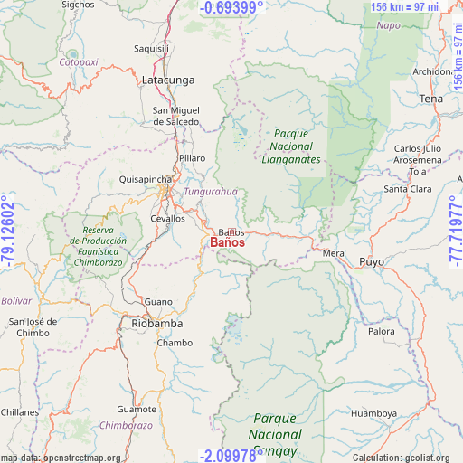 Baños on map