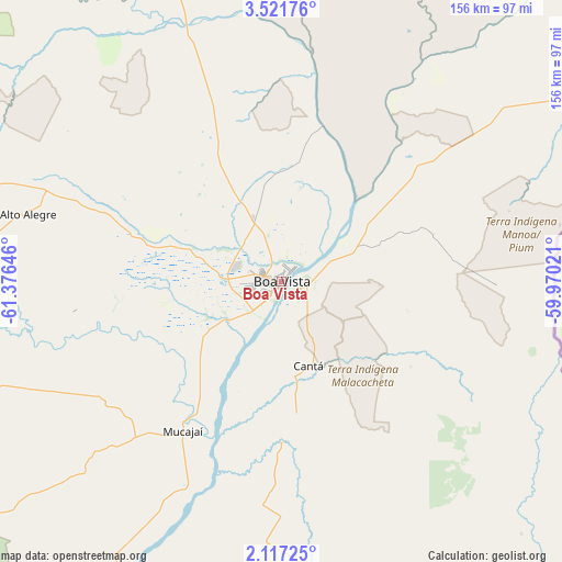 Boa Vista on map