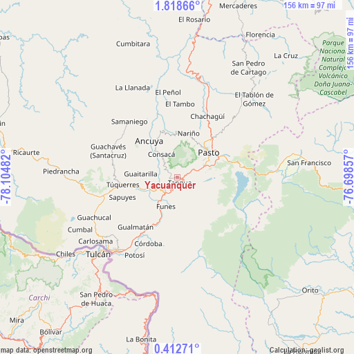 Yacuanquer on map