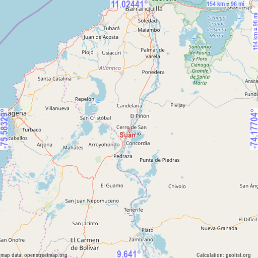 Suan on map