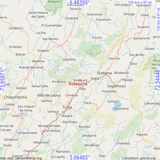 Sotaquirá on map