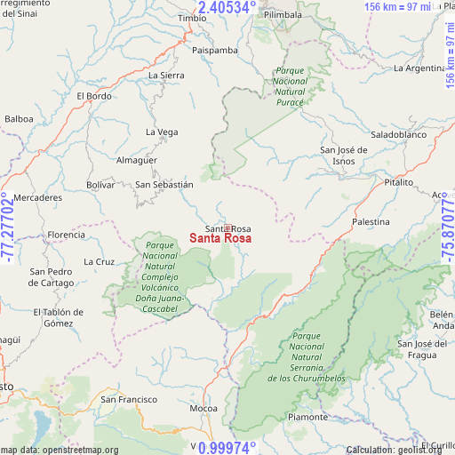 Santa Rosa on map