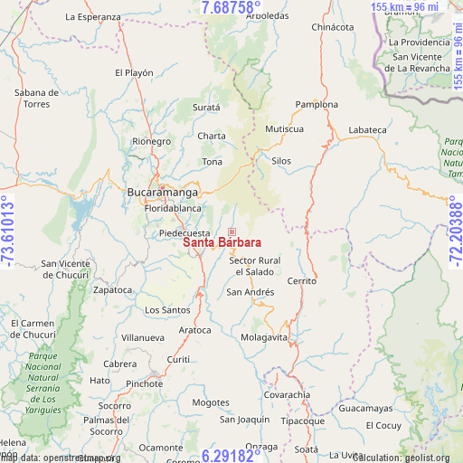 Santa Bárbara on map