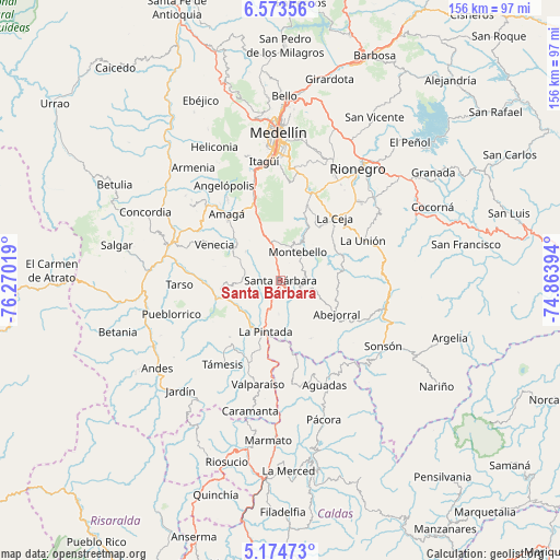 Santa Bárbara on map