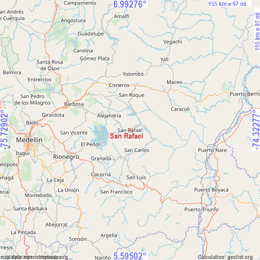 San Rafael on map