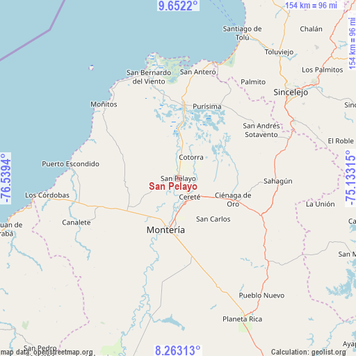 San Pelayo on map