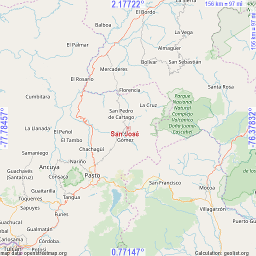San José on map