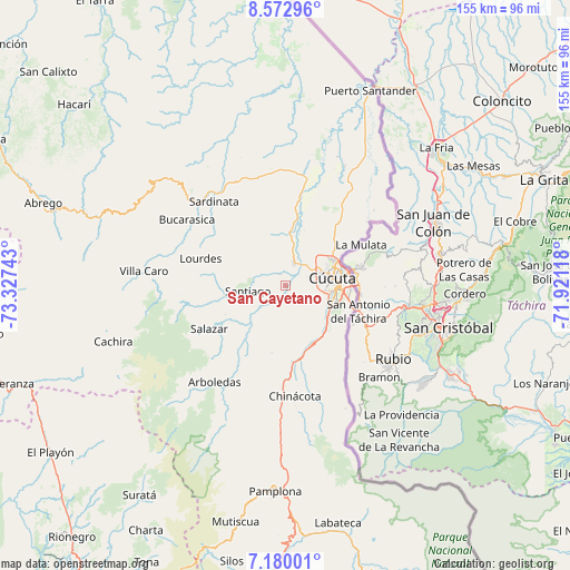San Cayetano on map