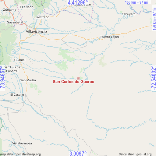 San Carlos de Guaroa on map