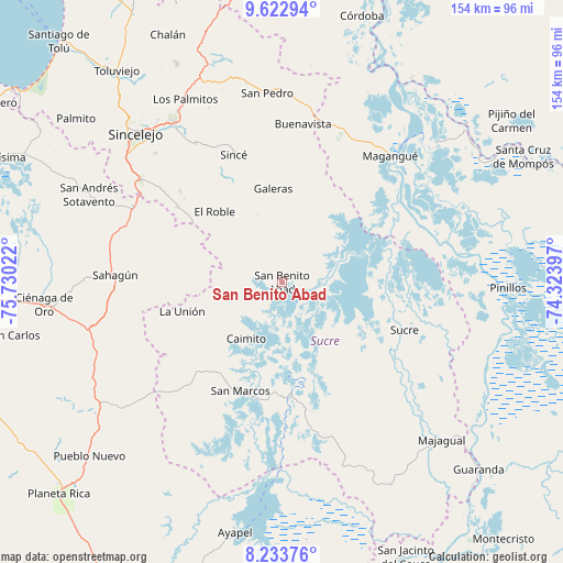 San Benito Abad on map