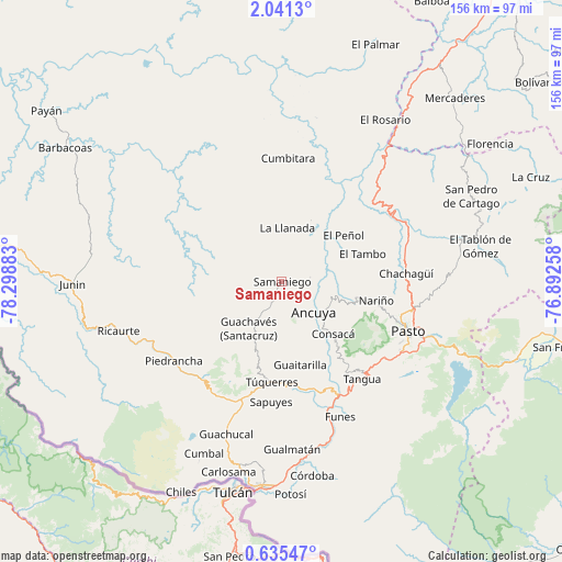 Samaniego on map