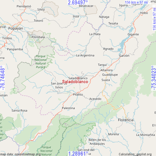 Saladoblanco on map