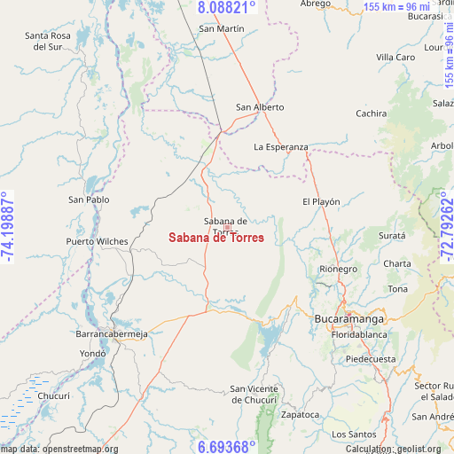 Sabana de Torres on map