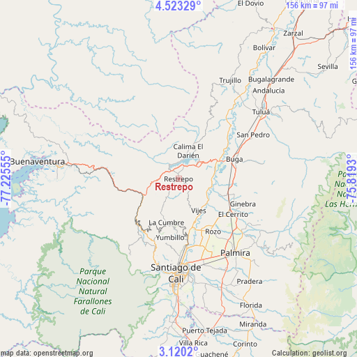 Restrepo on map