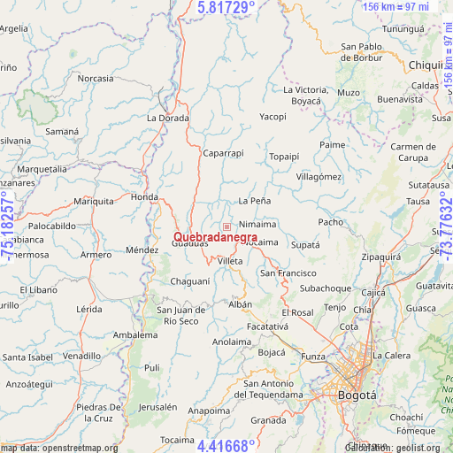 Quebradanegra on map