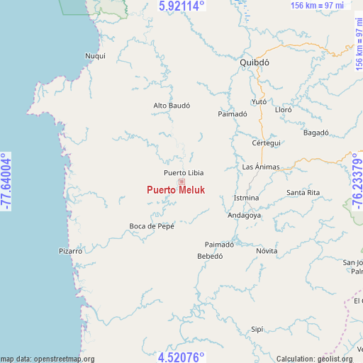 Puerto Meluk on map