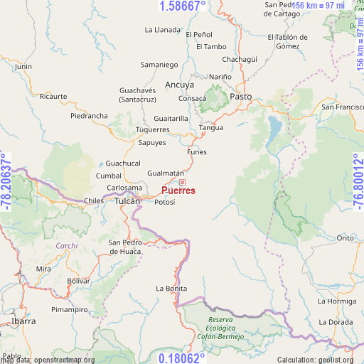 Puerres on map