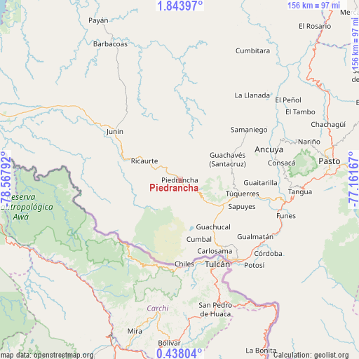 Piedrancha on map