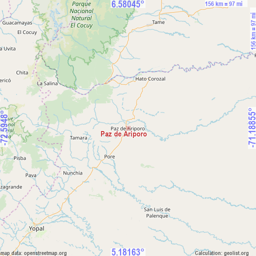 Paz de Ariporo on map