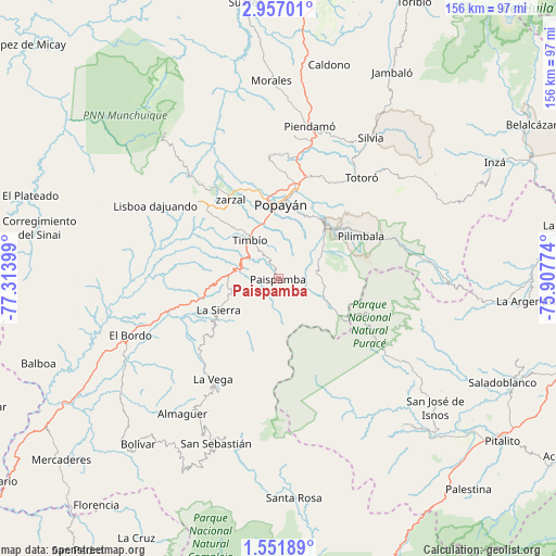 Paispamba on map