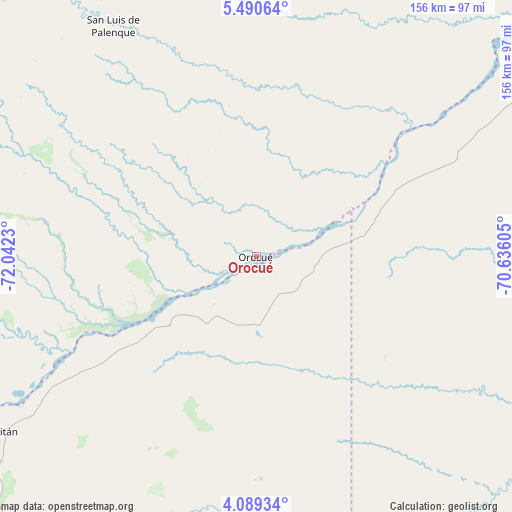 Orocué on map